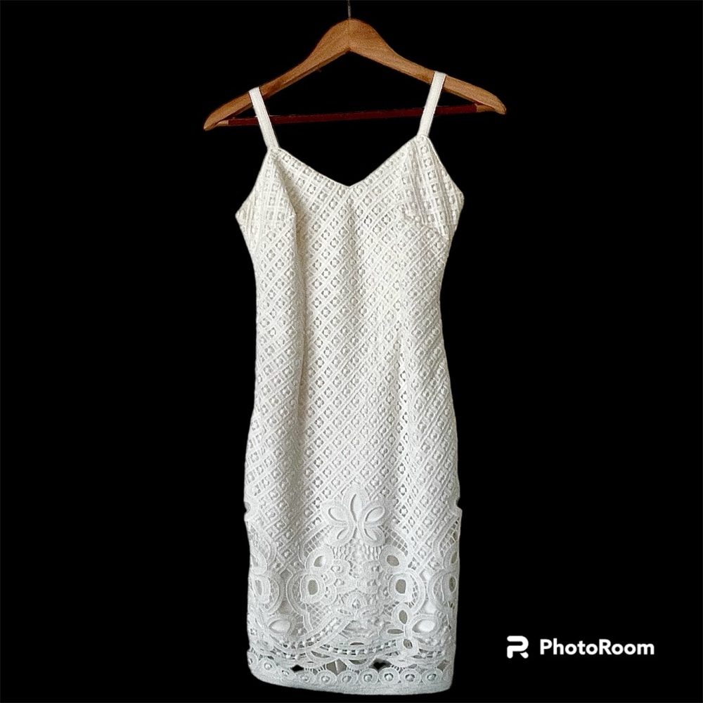 White House Black Market White Lace Dress
